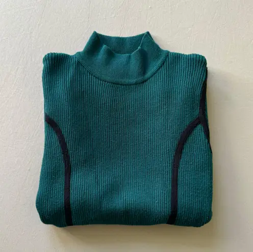 Elie Tahari Tahari Mockneck Ribbed Sweater