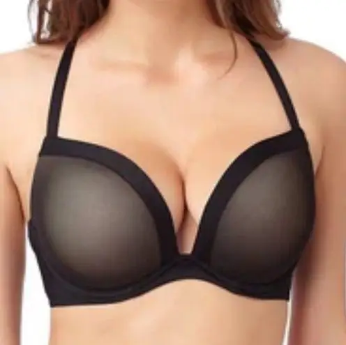 Le Mystere Bra Infinite Possibilities Plunge Bra in Black Sz 38DD/E EUC