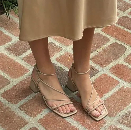 ZARA Marc fisher beige strappy heels 
Basically new