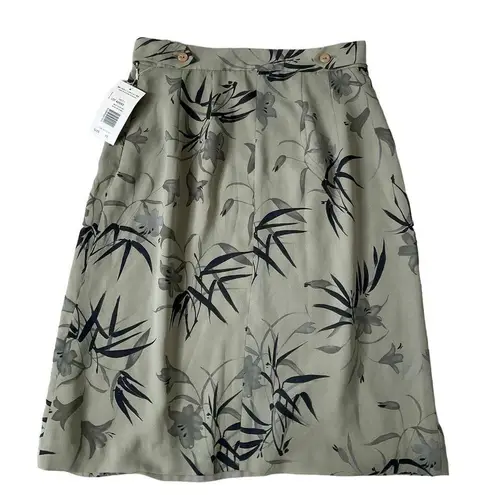 Harvé Benard Harve Benard Green Tropical Print Above the Knee Pencil Skirt Size 10 NWT 43-55