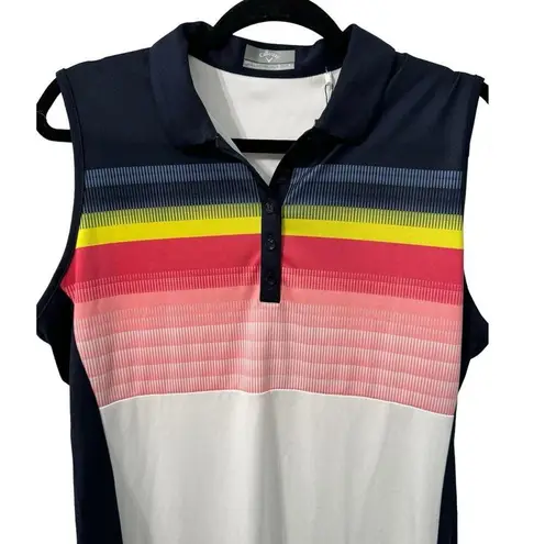 Callaway NWT! Abstract Gradient Print Color Block Golf Dress - Size Large