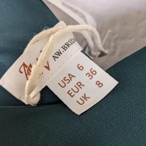 David's Bridal AW Gwyneth Bridesmaid Prom Formal Special Occasion Wedding Guest Dress, 6, Green