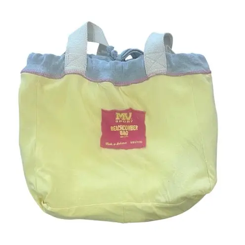 MV Sport Beachbomber Bag Reversible Pink Yellow Hobo Pink Gray Yellow Beach Tote