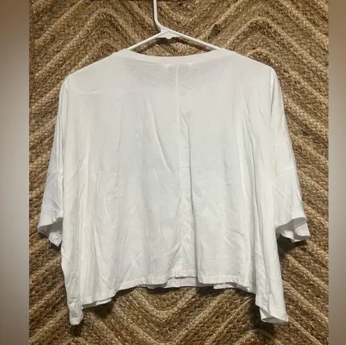 Gilli Women's Oversized Short Sleeve White Self Love Club Tshirt,Size S,NWT Blue