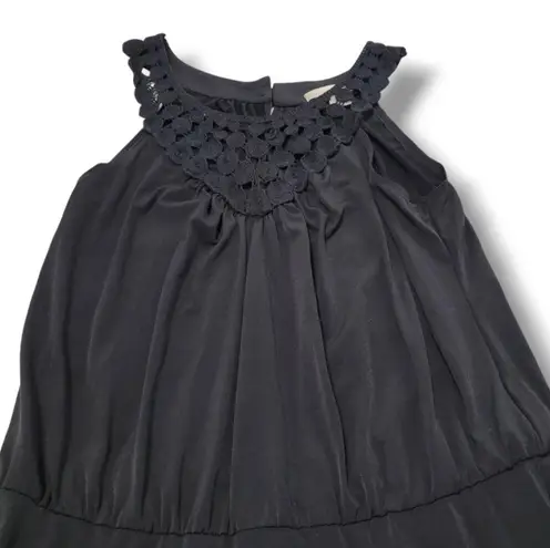 Jonathan Martin Dress Size 10 Blouson Dress Sleeveless Dress Crochet Neckline Women's Dress