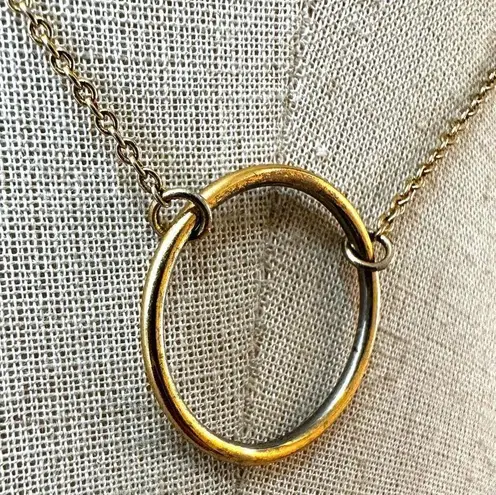 Gorjana vintage gold tone circle necklace