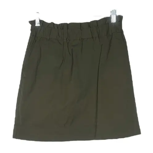 Banana Republic Skirt Womens 0 Army Green Mini Skirt Paperbag Waist Utility