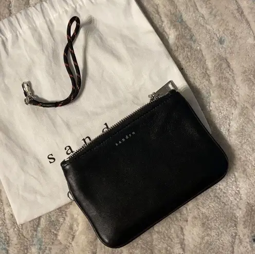Sandro Soft Leather Wristlet