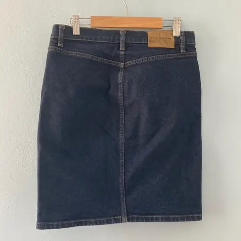 Calvin Klein dark wash denim skirt