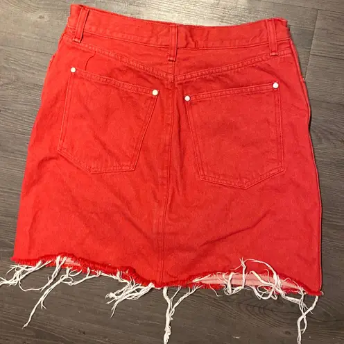 Rag and Bone Red Denim Skirt Size 32