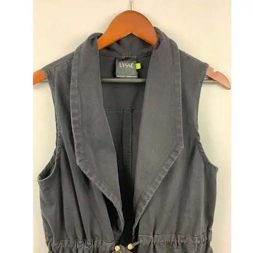 Lysse Womens Black Sleeveless Vest Jacket M