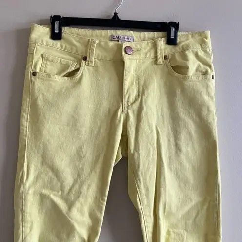 CAbi  Citron Yellow Women's Skinny Ankle Jeans Size 6 Low Rise Yellow Style 5084‎