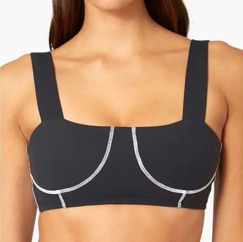 We Wore What NWT CORSET TOP BRUSHED POLY BLACK XL