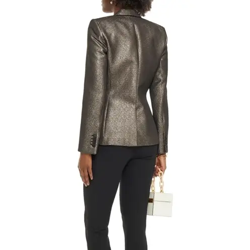 Veronica Beard Cutaway Dickey lamé blazer