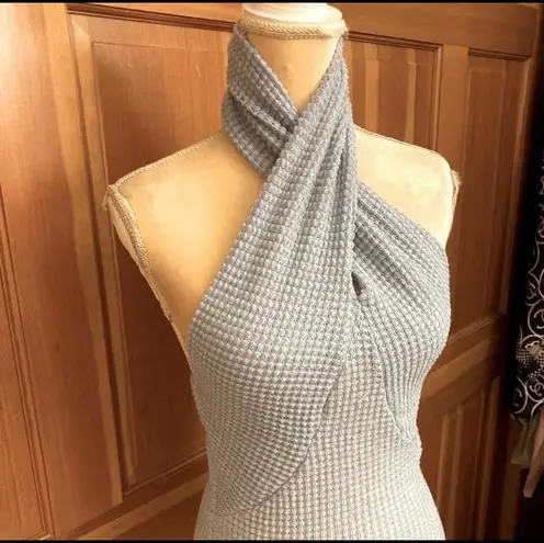 Lavishly Paris NWT, Women’s Baby Blue Crisscross Halter.