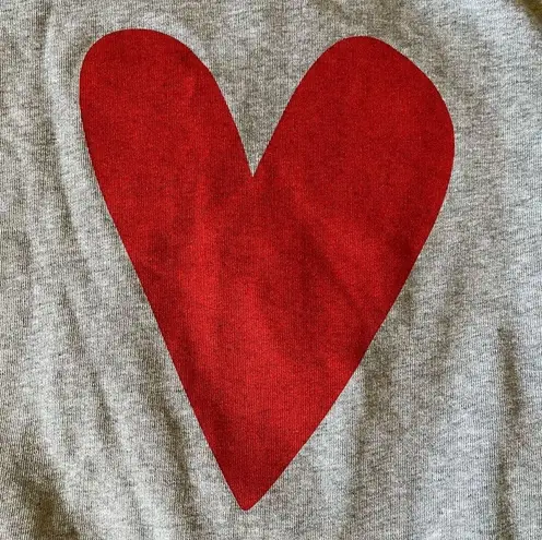 Hanna Andersson Women’s XS gray french terry sweatshirt with classic red heart