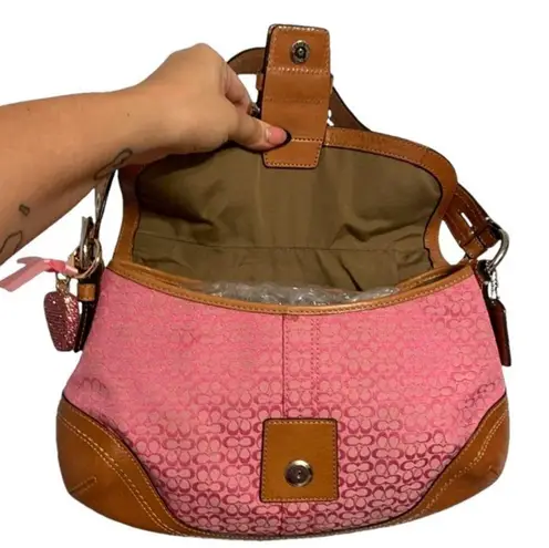 Coach Y2k  Pink Signature Canvas Soho Hamilton Shoulder Bag