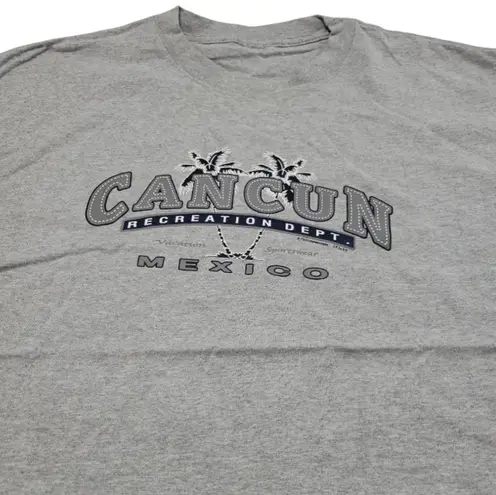 Cancun Mexico Shirt Size XXL 2XL Gray Graphic Print T