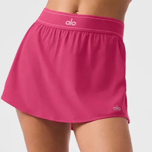 Alo Yoga Match Point Tennis Skirt Pink Summer Crush M