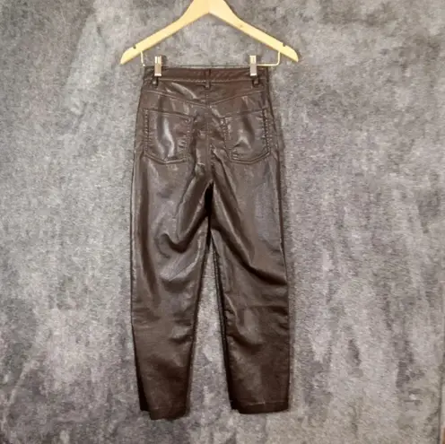 Wilfred faux leather brown pants party sexy new year Christian party size 0