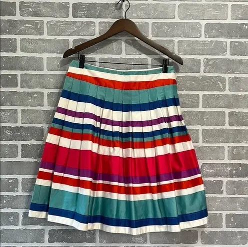 NWT Paul & Shark Yachting Skirt Womens 12 Striped Pleated Nautical Boating Short Blue