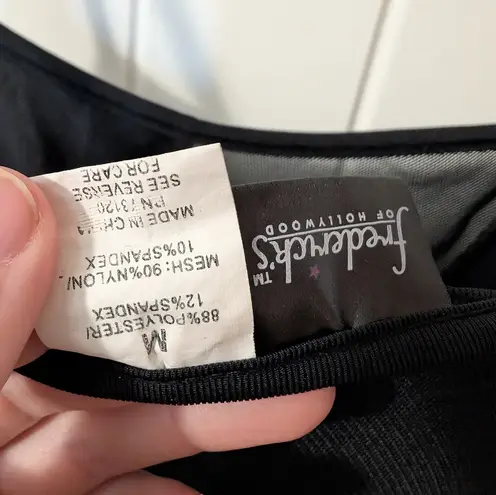 Frederick's of Hollywood Vintage Fredrick's Of Hollywood Spiral Mesh Dress Women's Medium Black