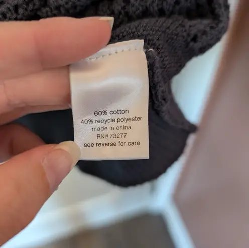 Elizabeth and James Cotton Blend Knit Cardigan Women's Medium/Large Blue