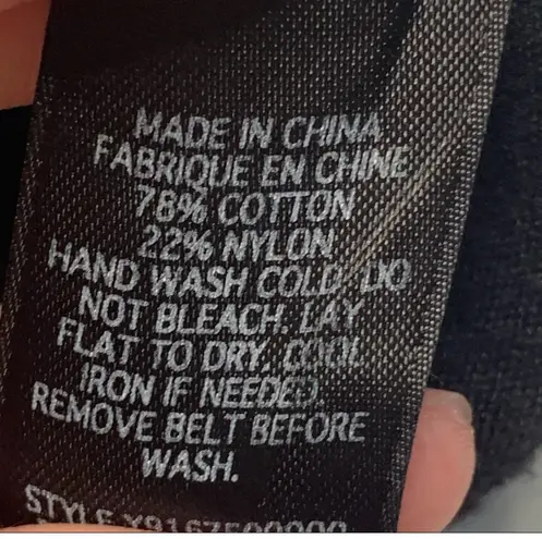 Guess Y2K Military Style Mock Neck Button Down Jacket Cardigan Black Medium thumbnail 5