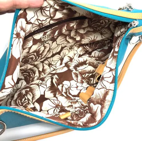 MAXX NEW YORK turquoise leather hobo bag