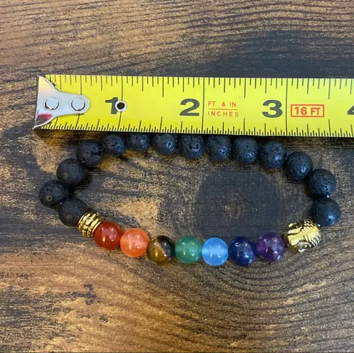 Lava Stone Chakra Bracelet