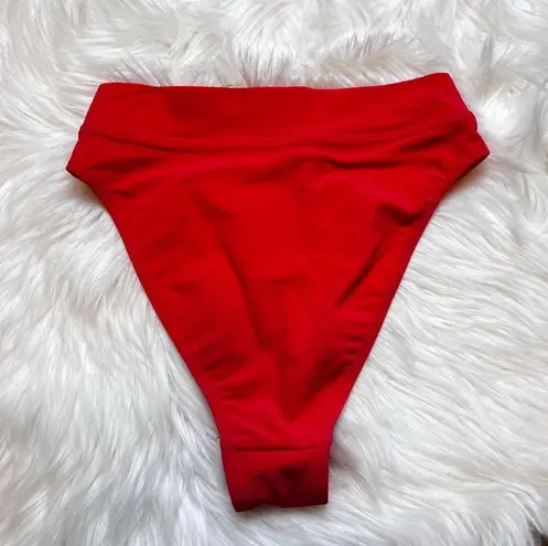 ALBION FIT Albion Red Terry Almost Cheeky Swim Bottom. Size XSmall. New Without Tags.
