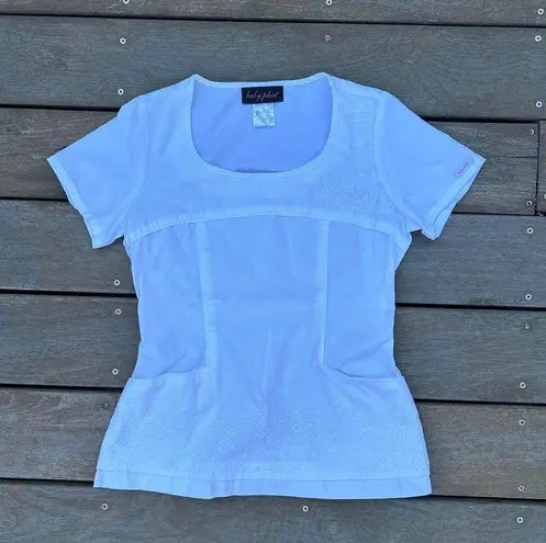 Baby Phat White Y2K White Embroidered Cotton Top
