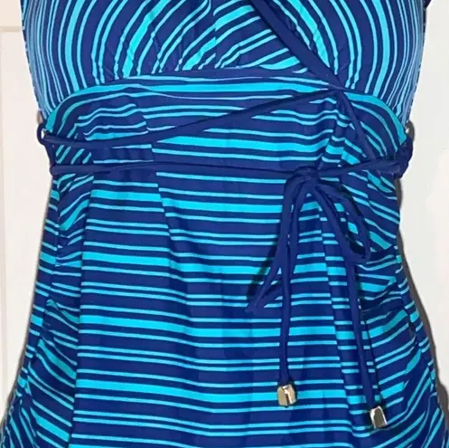 Motherhood Maternity Striped One Piece Swimsuit S