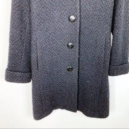 Cole Haan Cole Hann Tweed Knit Wool Button Trench Coat 4