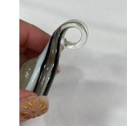 Vintage SKU 7889 Large Artisan Glass Pendant Art Deco Swirl Design