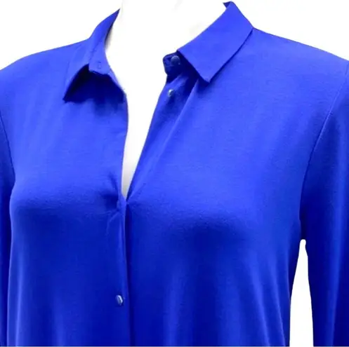 cupio  long sleeve royal blue shirt dress size small