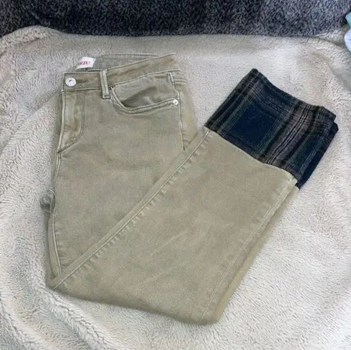 Driftwood Colette Stretch Denim Cuffed Cropped Straight Leg Jeans, Size 26