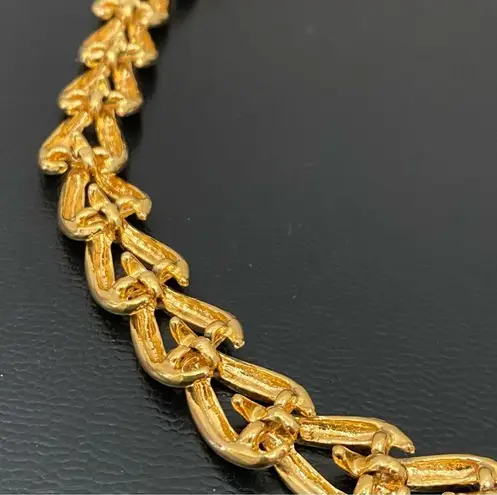 Vintage NAPIER Pat 4.774.749 Gold Link Chain 16” Chunky Necklace 62.7g
