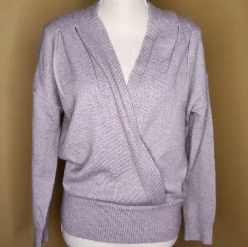 ASTR Women's  the Label Lilac Pleated Wrap SWEATER Size XS