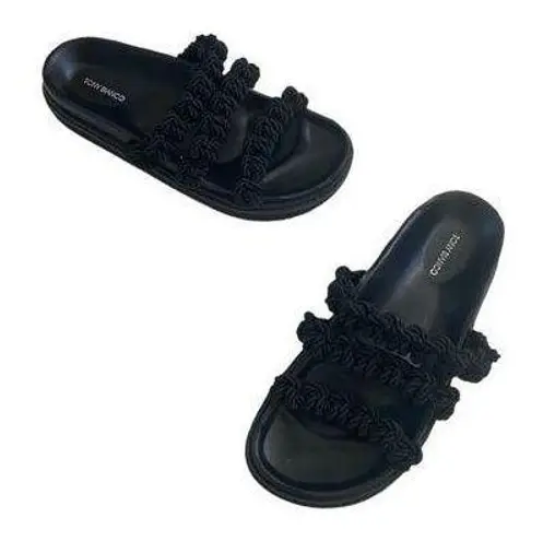 Tony Bianco  Slide Sandals Black Size 36 (5) Minimalist Quiet Luxury Coastal Boho