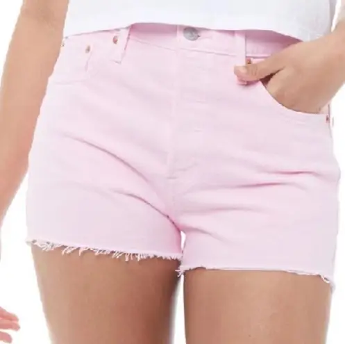 Levi's Levi’s Button Fly Pink Cut-off Denim Shorts 27