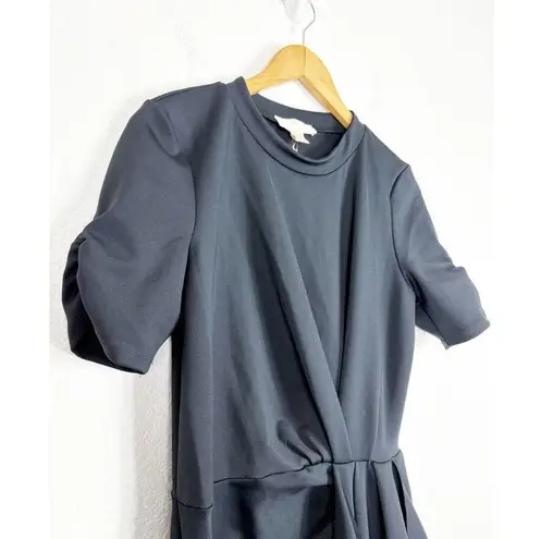 Rachel Parcell Black Draped Interlock Minidress Size Large NWT Cocktail Stretch