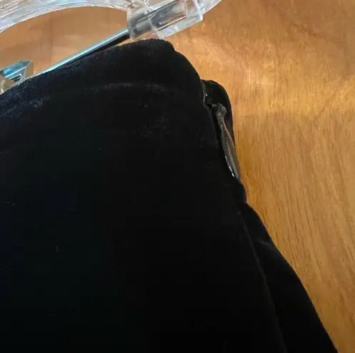 Giorgio Armani Womens Silk Rayon Blend Wide Leg Pants Black Velvet NWT Size 46