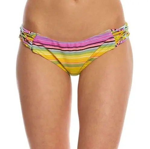 Raisin's Two Piece Yellow/Blue/Pink Macrame Bikini