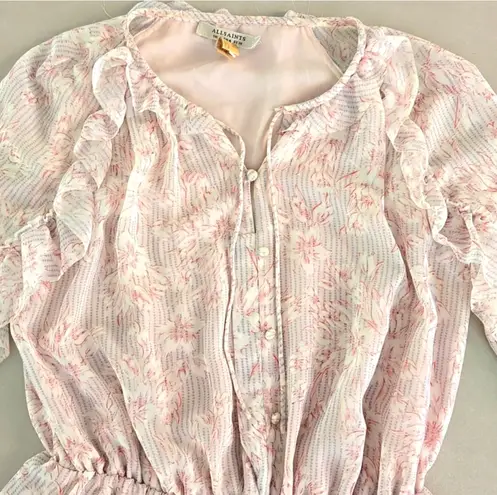 ALLSAINTS Pastel Floral Flora Lanai Playsuit / Romper – Size 4