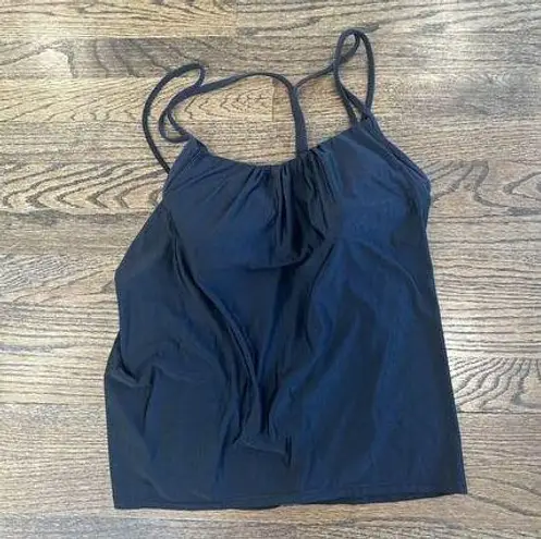 Lululemon  Athletica No Limits Top Black Sports bra Size 6 Racerback Workout Tank