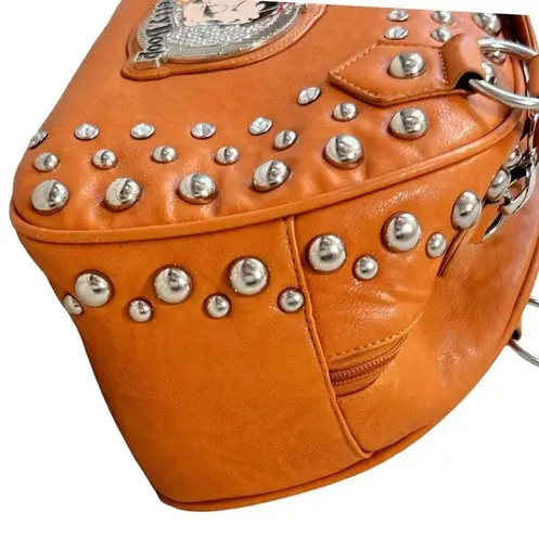 Betty Boop Studded Crossbody Shoulder Bag