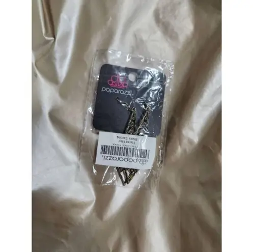 Paparazzi Flared Flair - Brass Earrings