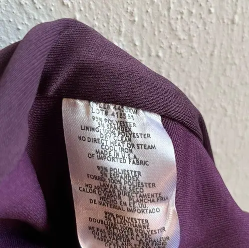 XScape Dress Plum (Purple) Short 3/4 Sleeve Scuba Dress w/ Side Ruche Sz 22W NWT