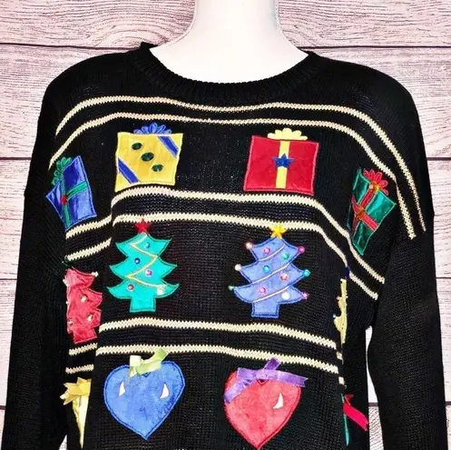 Work in Progress by Gladys Bagley knit Ugly Christmas sweater Size M Size M